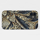 Étui iPhone à motif imprimé léopard (Dos (Horizontal))
