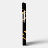 Étui iPhone à motif noir et or Art Déco (Verso / Gauche)