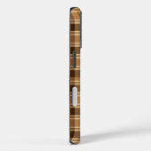 Étui iPhone à motif tartan marron esthétique (Verso / Droite)