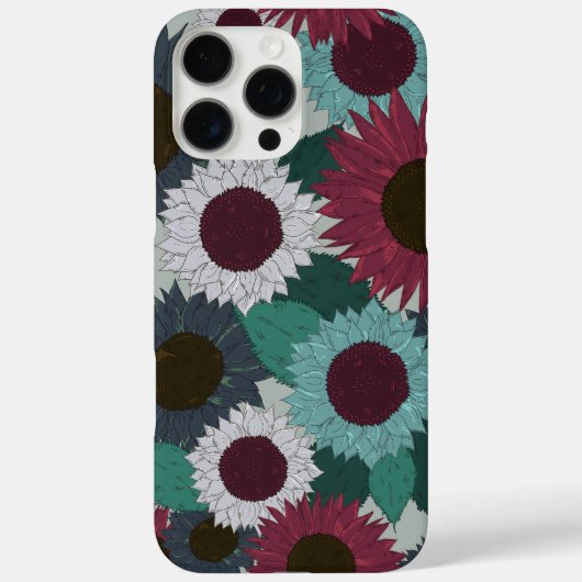 Étui iPhone à motif tournesol tons chauds (Verso)