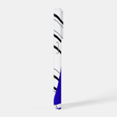 Étui iPhone à motif Zig Zag Bleu (Côté droit)