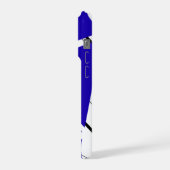 Étui iPhone à motif Zig Zag Bleu (Côté gauche)