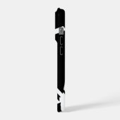 Étui iPhone à motif Zig Zag noir (Côté gauche)