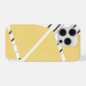 Étui iPhone à motif zigzag jaune (Verso Horizontal)
