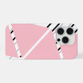 Étui iPhone à motif zigzag rose (Verso Horizontal)