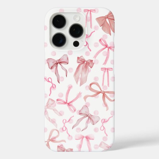 Étui iPhone à nœud rose (Verso)