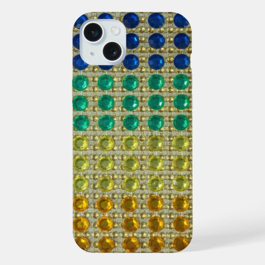 Étui iPhone à paillettes vert jaune bleu scintilla (Verso)