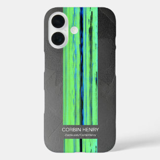 Étui iPhone à texture abstraite avec nom moderne