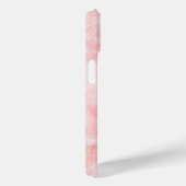 Étui iPhone à texture de marbre rose doux (Verso / Droite)