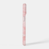 Étui iPhone à texture de marbre rose doux (Côté droit)
