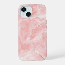 Étui iPhone à texture de marbre rose doux