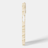 Étui iPhone à texture de veine beige avec design n (Verso / Droite)