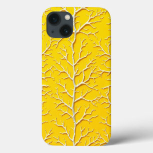 Étui iPhone à texture de veine jaune Style audacie
