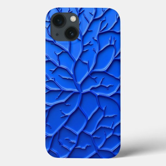 Étui iPhone à texture gaufrée bleu vif (Verso)