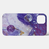 Étui iPhone abstrait violet dans Moon Mountain (Verso (horizontal))