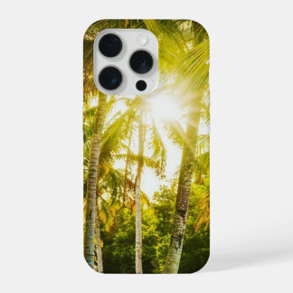 Étui iPhone Aesthetic Palmiers Soleil Doré