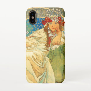 Coque iPhone Alphonse Mucha Art Nouveau Princesse Hyacinth