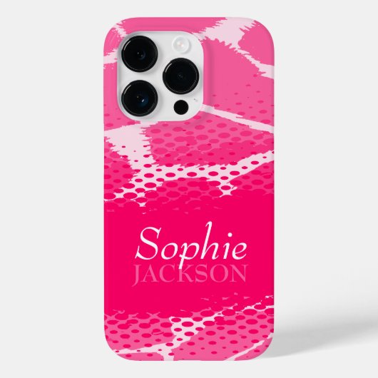 Étui iPhone animal graphique rose (Verso)
