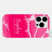 Étui iPhone animal graphique rose (Verso (horizontal))