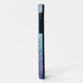 Étui iPhone aquarelle moderne teinte et violet (Dos/Gauche)