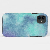 Étui iPhone aquarelle moderne teinte et violet (Dos (Horizontal))
