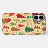 Étui iPhone arbre de Noël festif (Verso (horizontal))