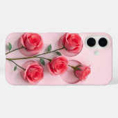 Étui iPhone Art Bouquet Rose Pâle (Verso (horizontal))