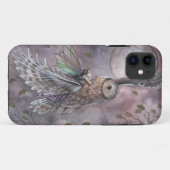 Étui iPhone Art Fantastique Fée et Hibou (Dos (Horizontal))