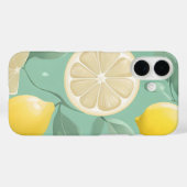 Étui iPhone au citron pastel (Verso (horizontal))