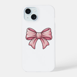 Étui iPhone au nœud rose mignon de style coquette