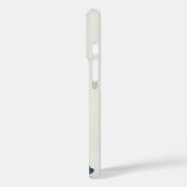 Étui iPhone aux pivoines bleu marine (Verso / Gauche)