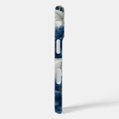 Étui iPhone aux pivoines bleu marine (Verso / Droite)