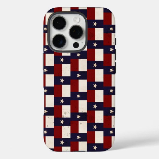 Étui iPhone avec drapeau rustique du Texas (Verso)