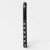 Étui iPhone avec monogramme en dentelle noire (Dos/Gauche)