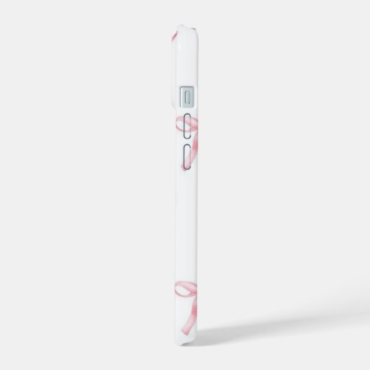 Étui iPhone avec nœud rose (Côté gauche)