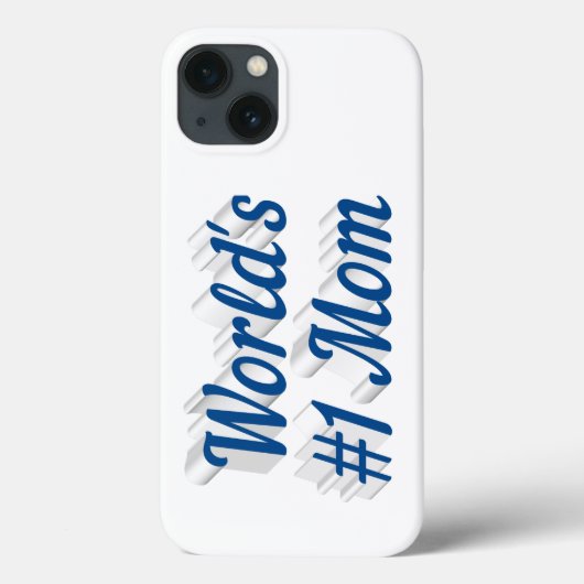 Étui iPhone avec texte bleu mer Maman (Verso)