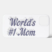 Étui iPhone avec texte gris Maman (Verso (horizontal))