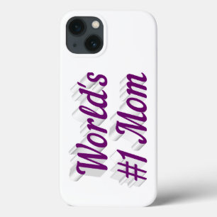 Étui iPhone avec texte violet Maman