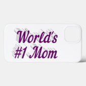 Étui iPhone avec texte violet Maman (Verso (horizontal))