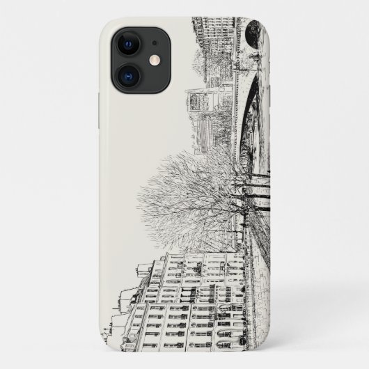 Étui iPhone avec un dessin à main très cool (Dos)