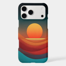 Étui iPhone Bauhaus Earthy Sunset Waves Wrap