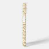Étui iPhone beige avec relief texturé organique (Verso / Droite)