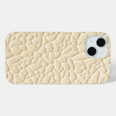 Étui iPhone beige avec relief texturé organique (Verso (horizontal))