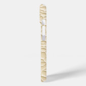 Étui iPhone beige avec relief texturé organique (Verso / Gauche)