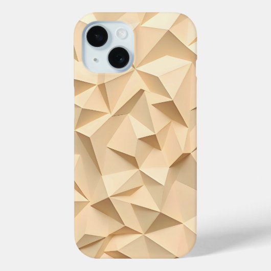 Étui iPhone Beige Design Minimaliste 3D (Verso)