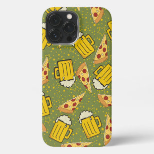 Etui iPhone 13 Pro Max Bière et Motif de pizza