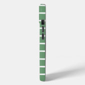 Étui iPhone blanc et vert strié (Verso / Gauche)