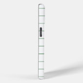 Étui iPhone blanc et vert strié (Verso / Droite)