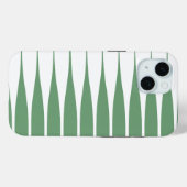 Étui iPhone blanc et vert strié (Verso (horizontal))