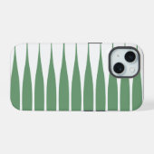 Étui iPhone blanc et vert strié (Verso Horizontal)